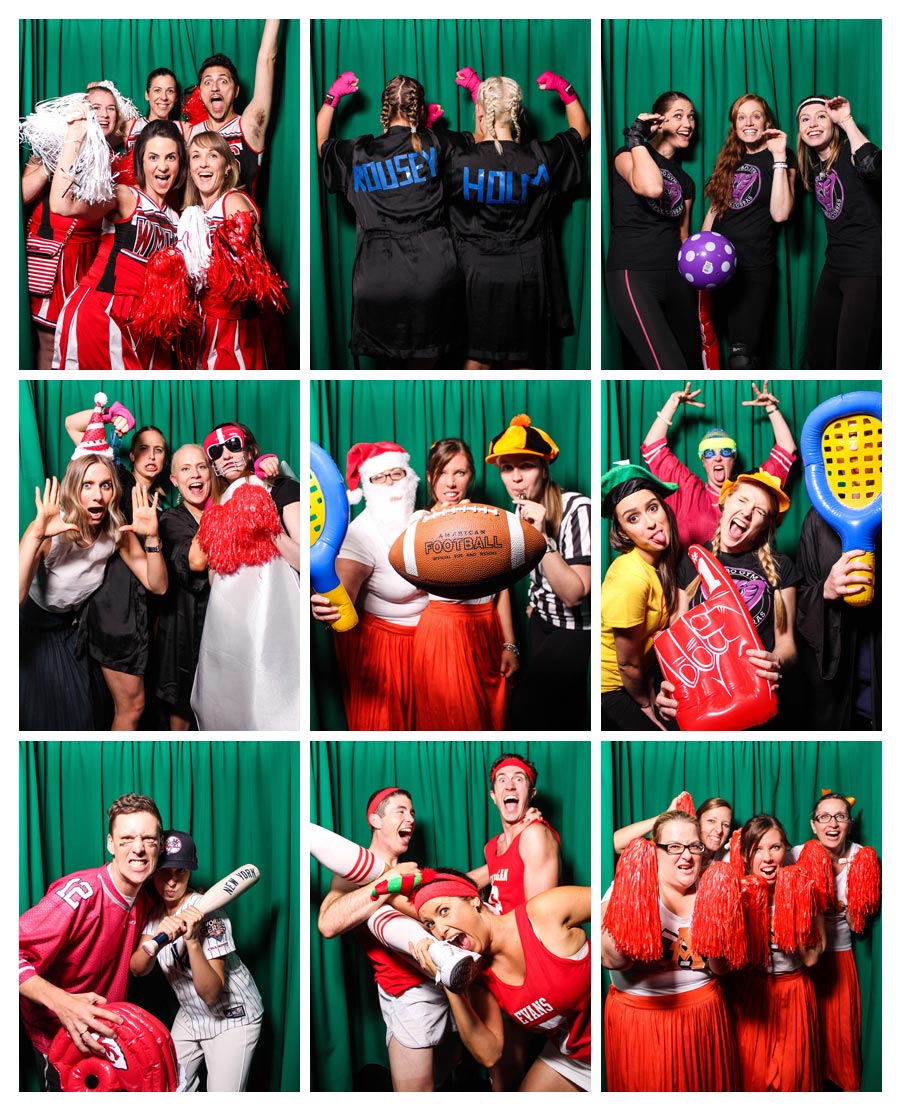 Party Photo Booth with Green Backdrop